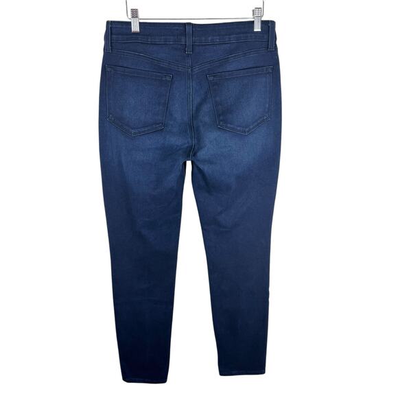 NYDJ Dark Wash Mid Rise Skinny Jeans Stretch Pockets Made In USA Size 10 - Picture 2 of 8